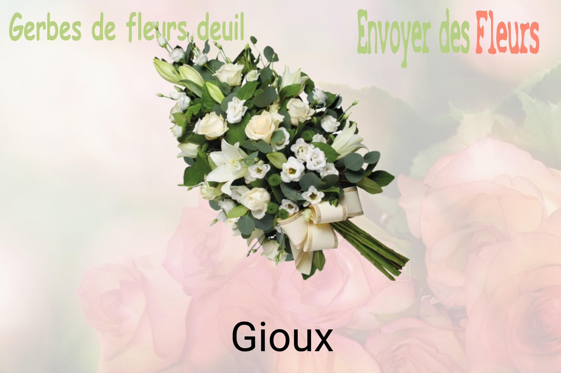 Gerbe de fleurs de deuil livrée à Gioux